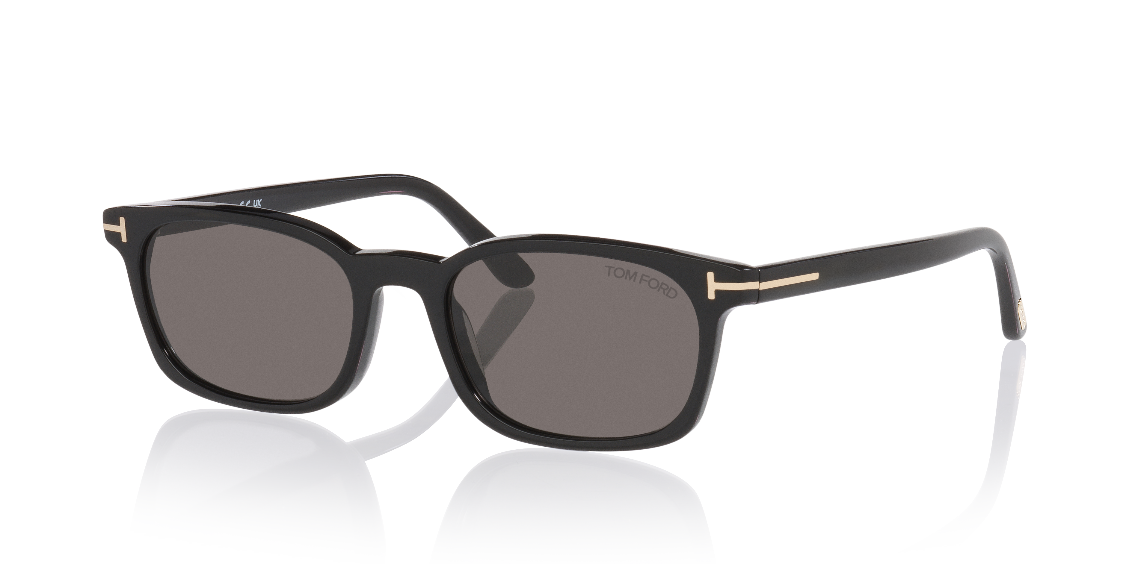 Miles-02 Glänzendes Schwarz AcetatSunglass Frames von B24, Dreiviertelansicht