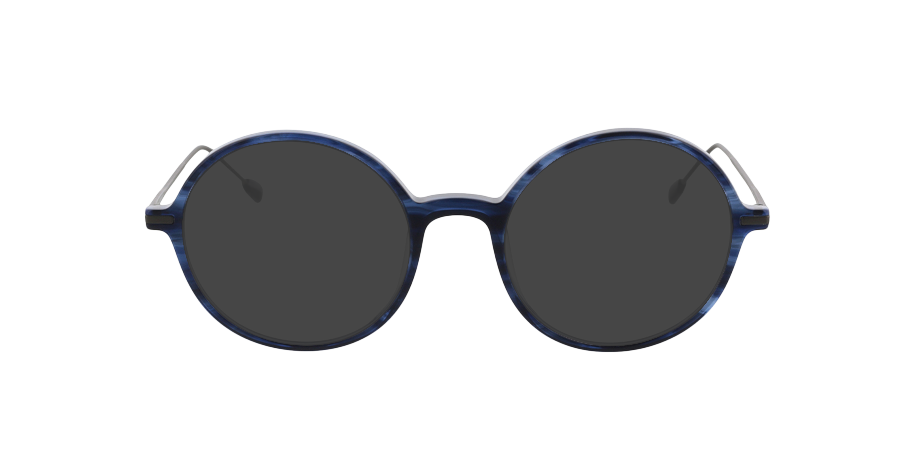 Edison Blauw hoorn  &  mat gunmetal AcetaatEyeglass Frames van B24, met getinte lenzen