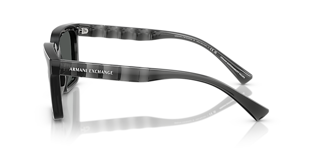 AX4147S Glänzendes transparentes Grau KunststoffSunglass Frames von B24, Seitenansicht