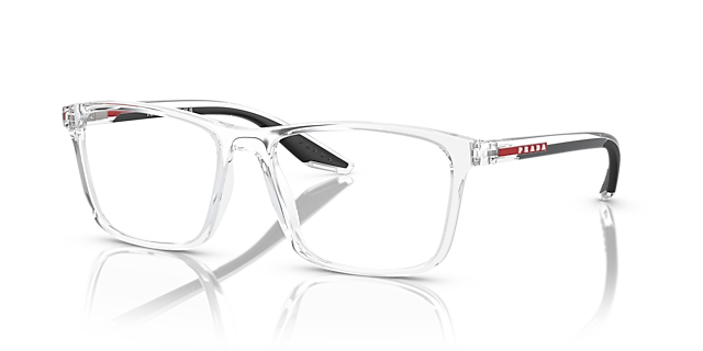 PS 01QV Kristal KunststofEyeglass Frames van B24, Hoekweergave