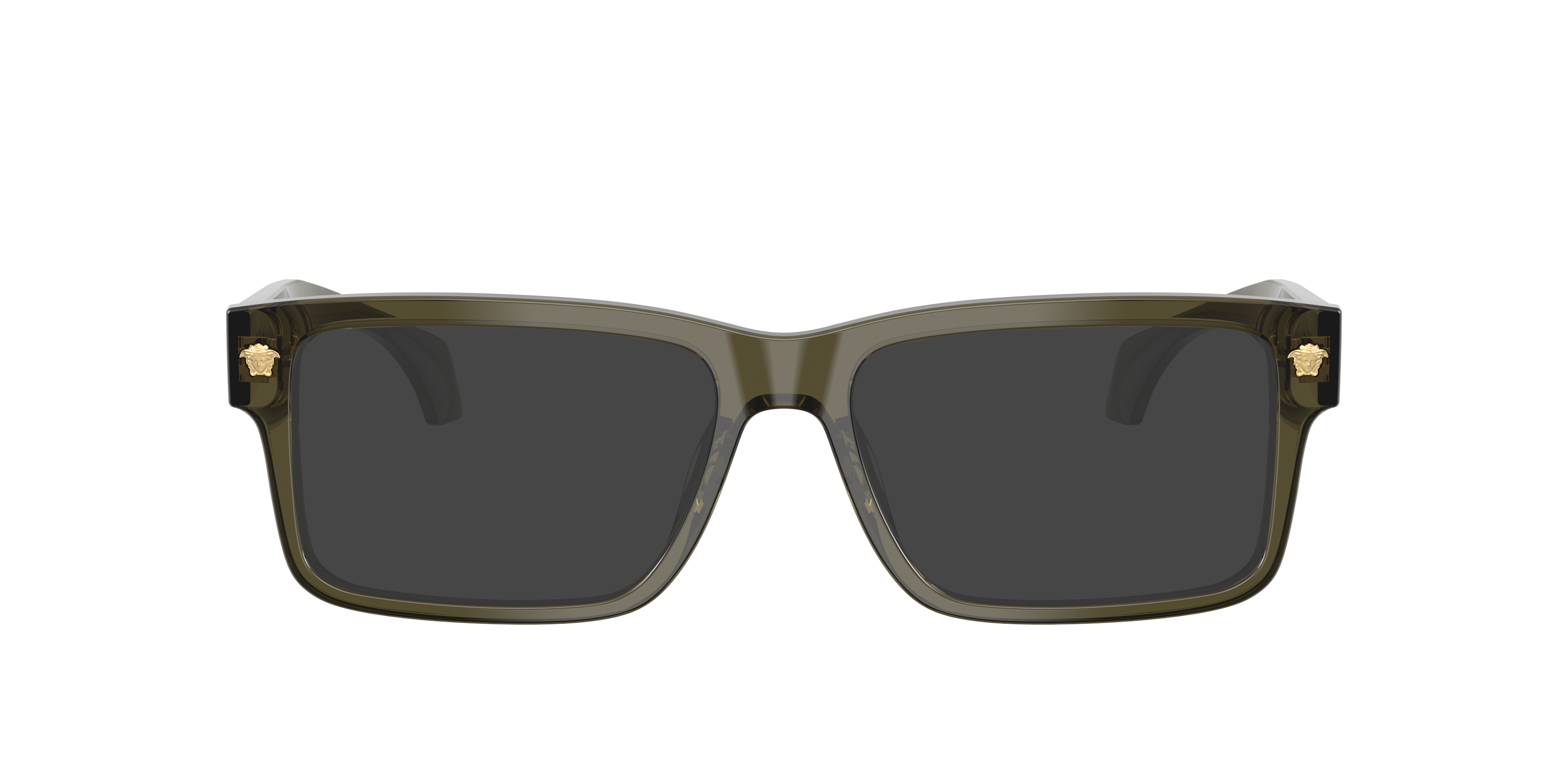 VE3391U Dark Green Transparent AcetatEyeglass Frames von B24, mit getönten Gläsern