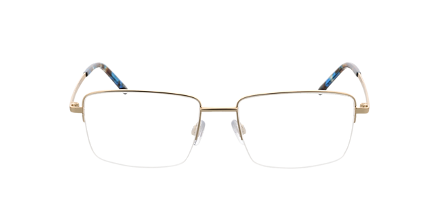 Dawson Satijn goud  &  blauw Havana MetaalEyeglass Frames van B24, Vooraanzicht