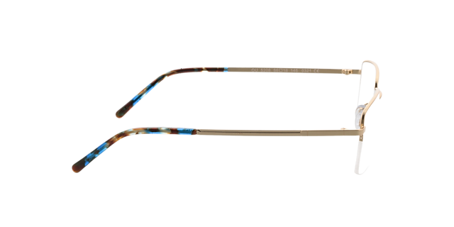 Dawson Satijn goud  &  blauw Havana MetaalEyeglass Frames van B24, Zijaanzicht