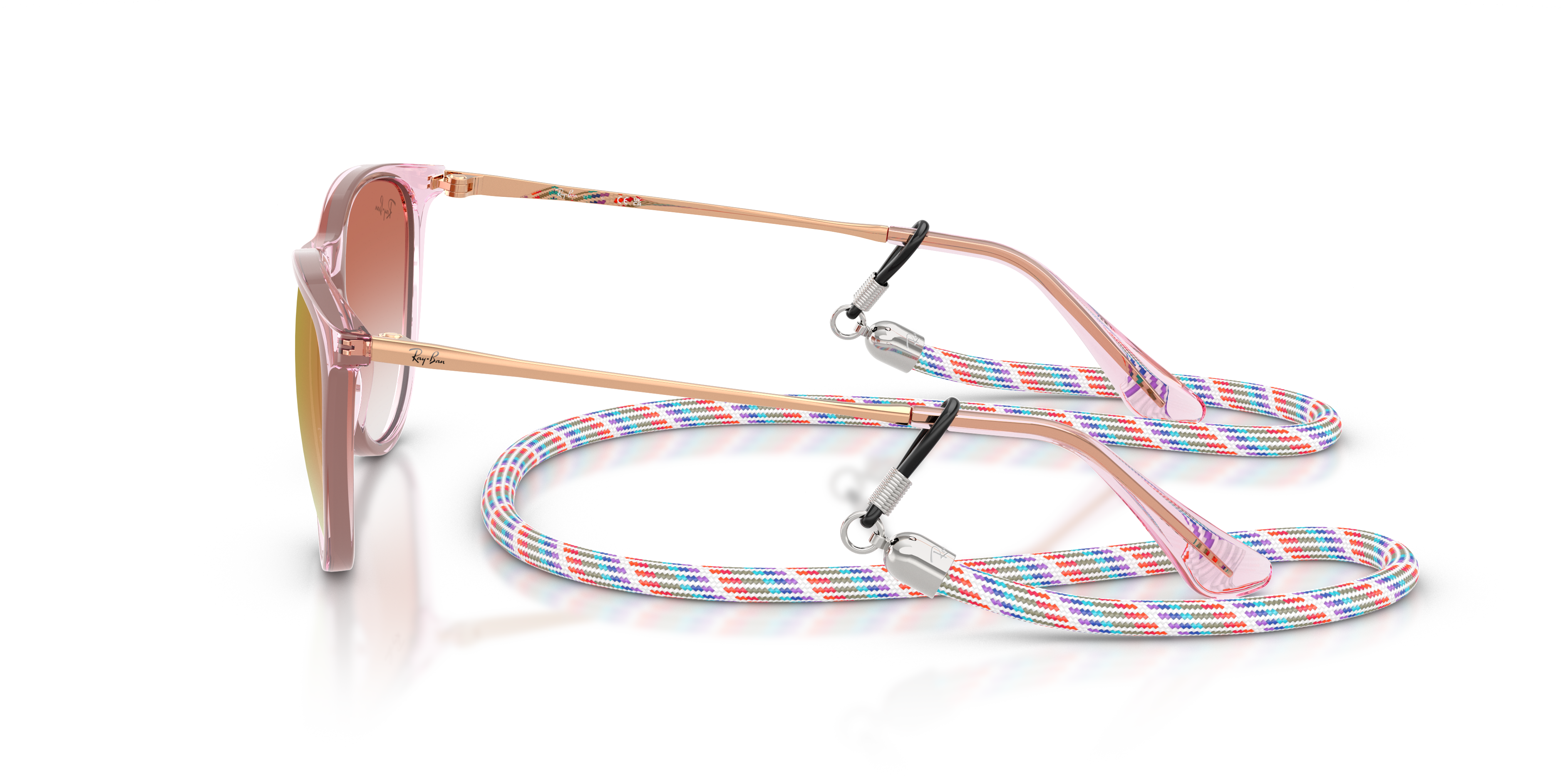 RB9060S Transparant violet KunststofSunglass Frames van B24, Zijaanzicht