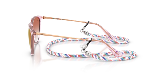 RB9060S Transparant violet KunststofSunglass Frames van B24, Zijaanzicht