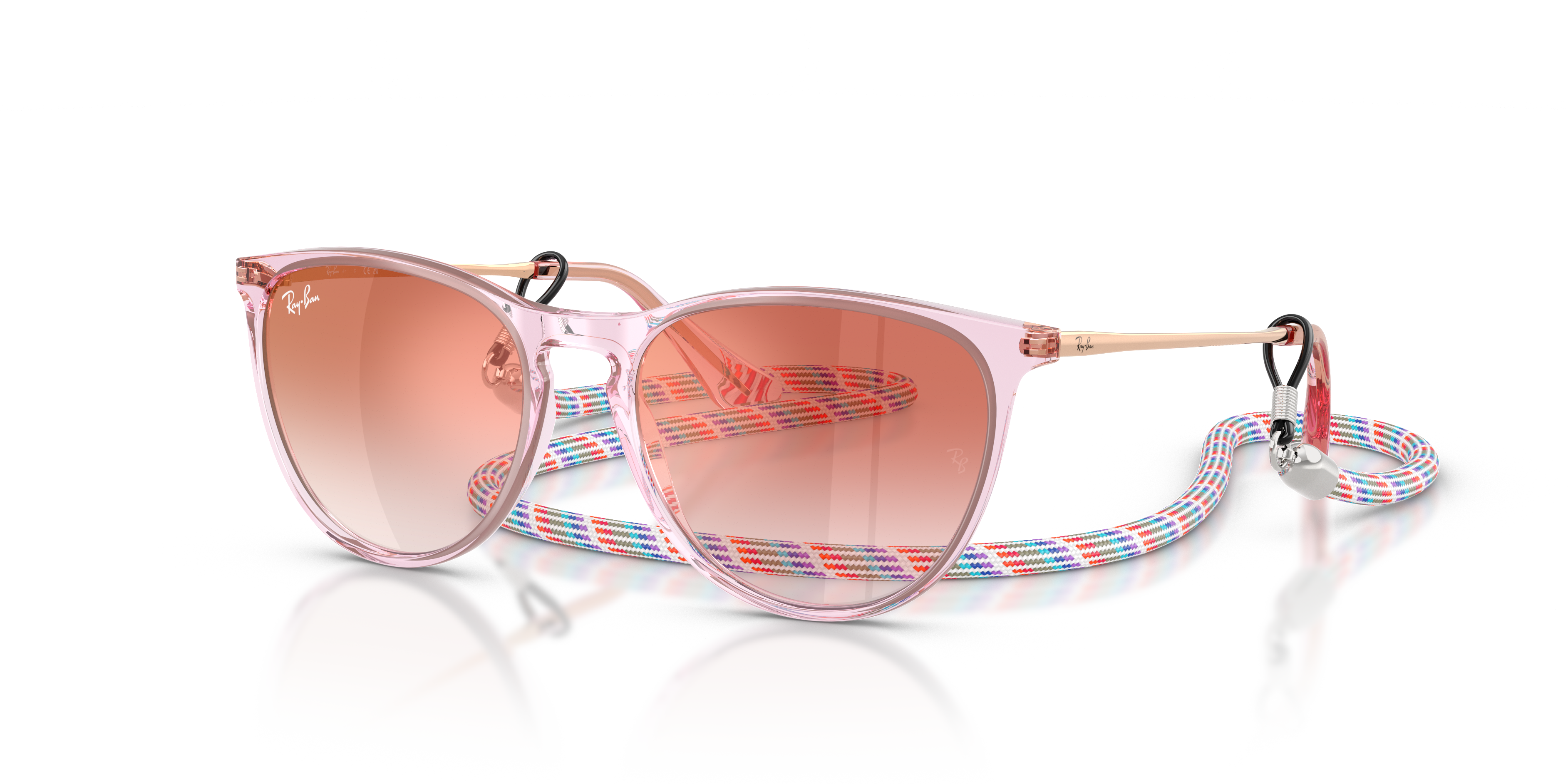 RB9060S Transparant violet KunststofSunglass Frames van B24, Hoekweergave