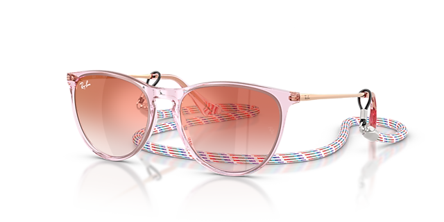 RB9060S Transparant violet KunststofSunglass Frames van B24, Hoekweergave