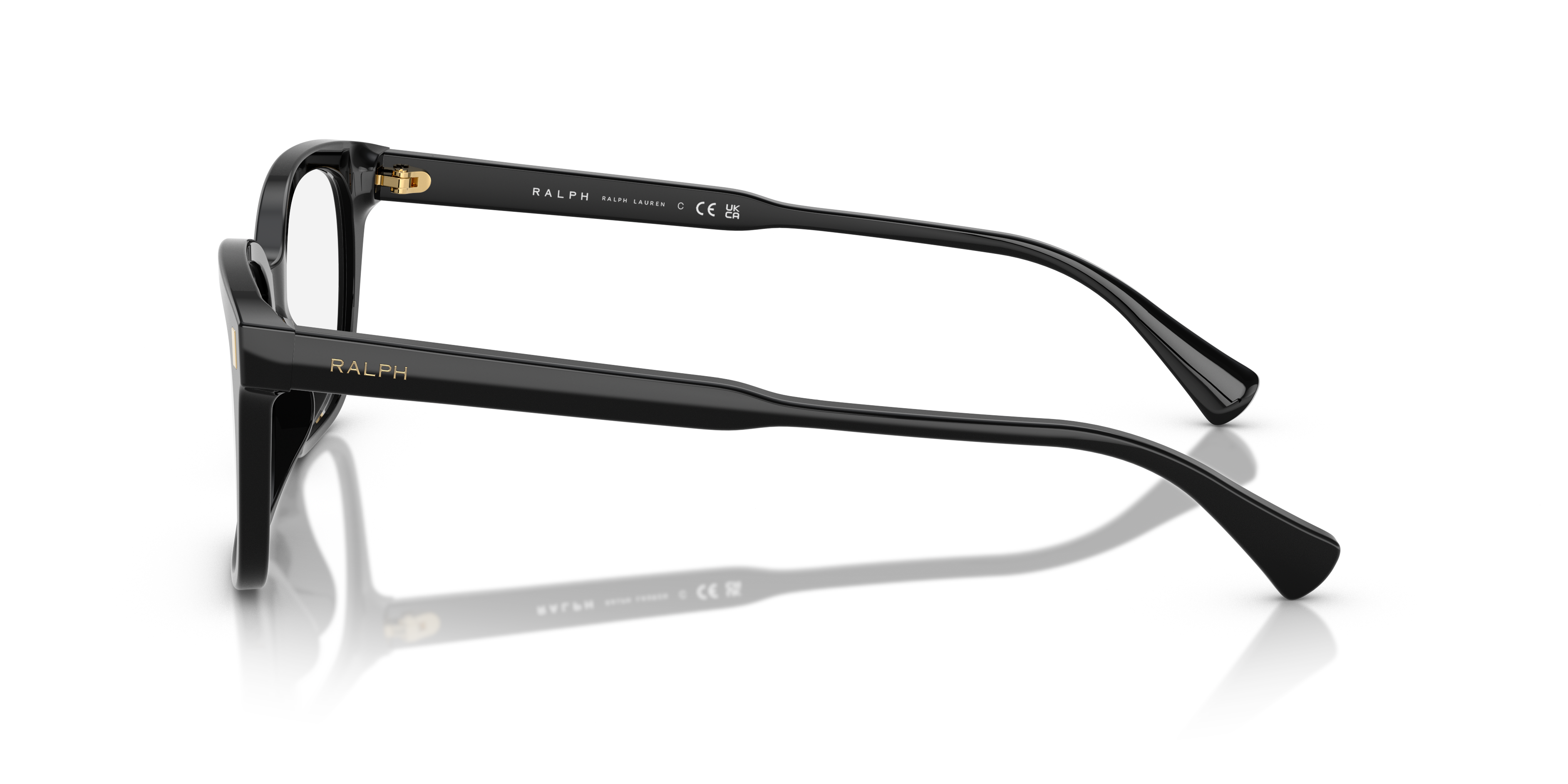 RA7174U Glanzend zwart AcetaatEyeglass Frames van B24, Zijaanzicht