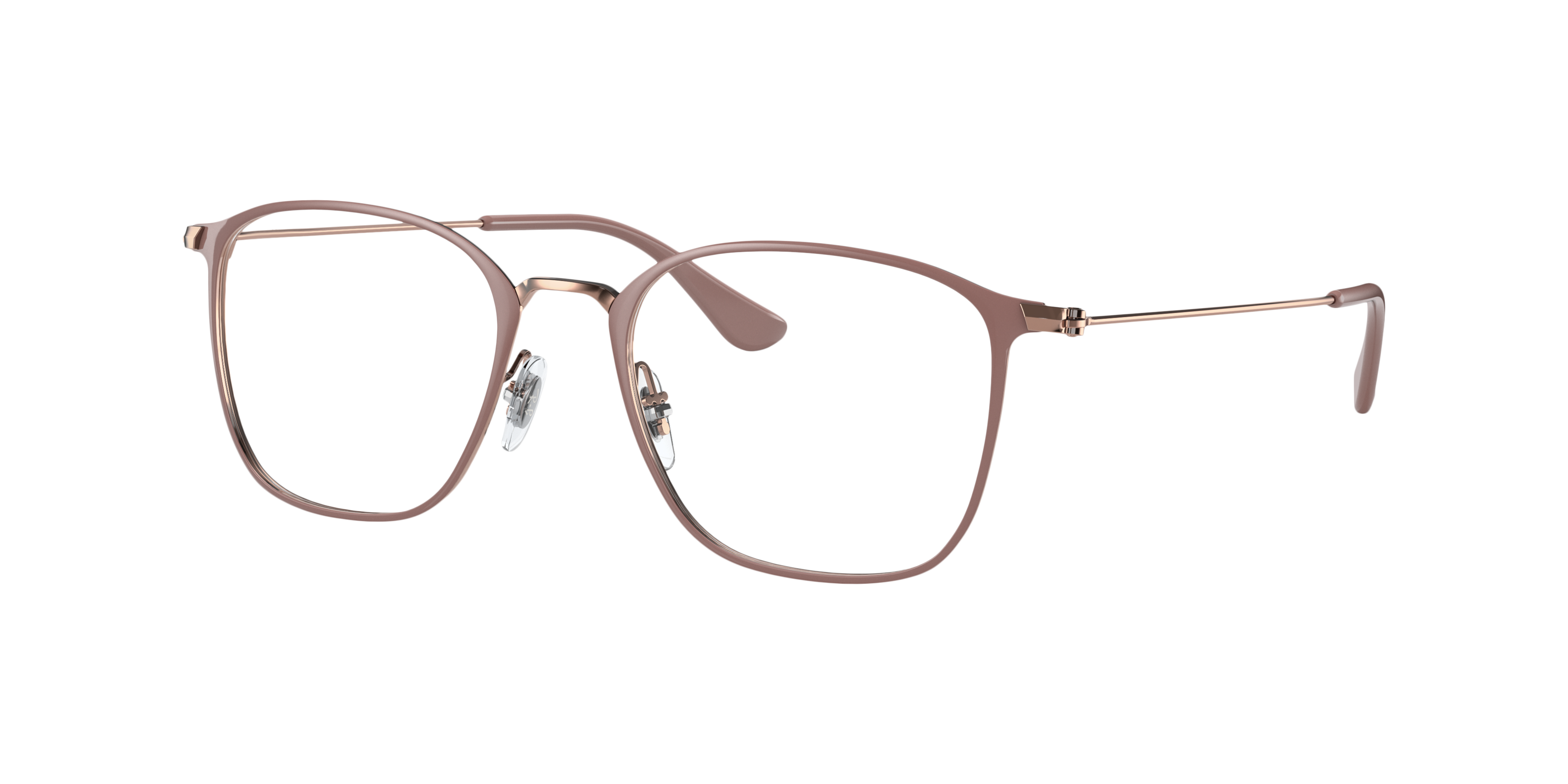 RB6466 Beige op koper MetaalEyeglass Frames van B24, Hoekweergave