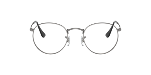 Ray-Ban - Round Metal Optics, Gunmetal/Arista Gold/Blue On Silver, Größe: Durchschnittlich