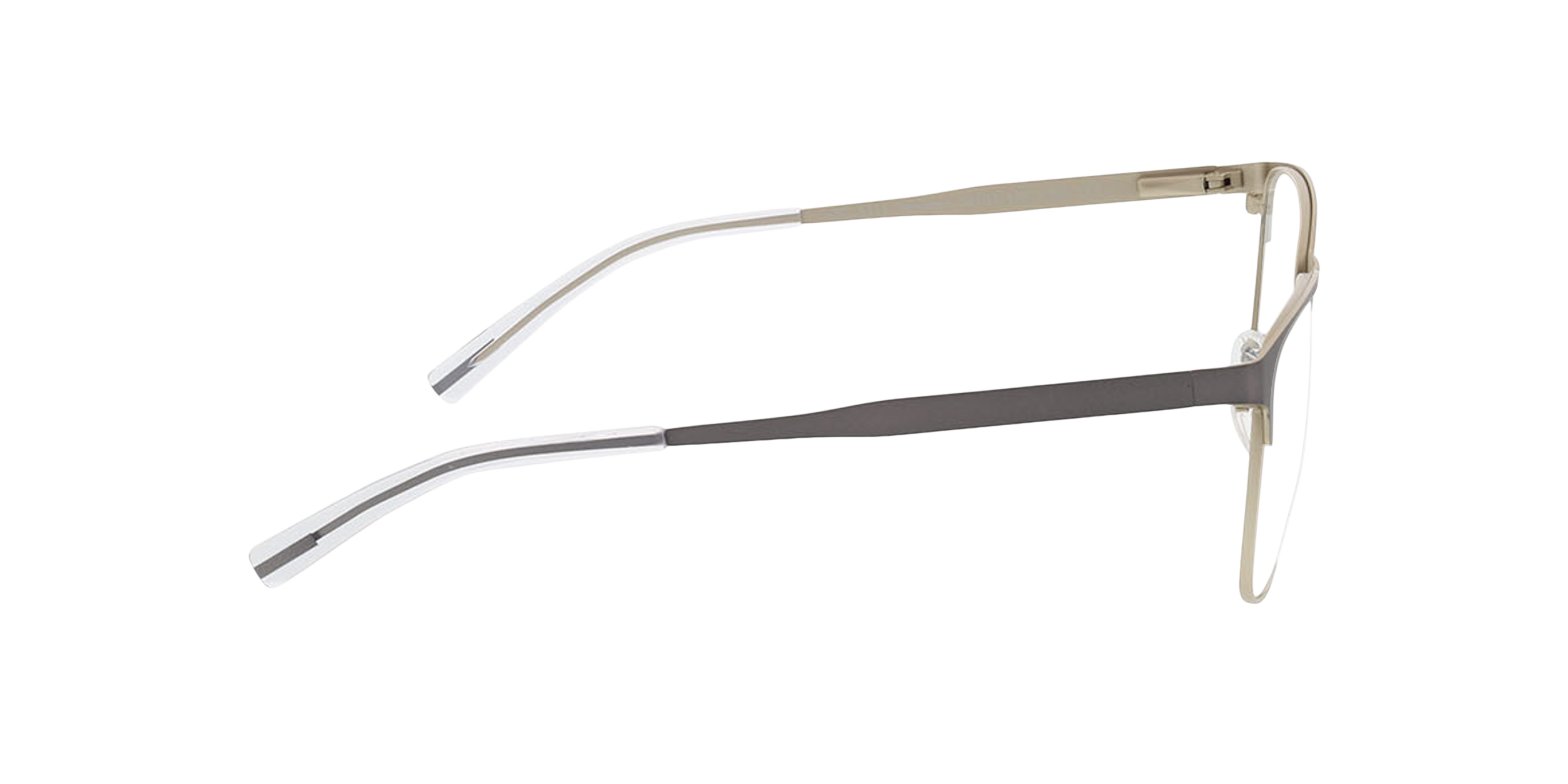 Hamilton Matt Gun  &  Matt Gold MetallEyeglass Frames von B24, Seitenansicht