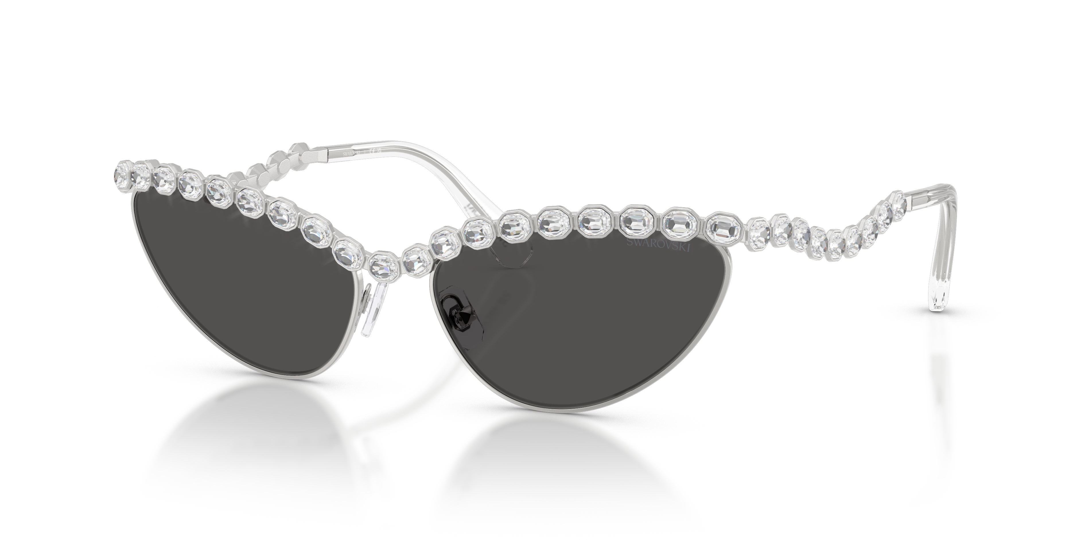 SK7030 Zilver MetaalSunglass Frames van B24, Hoekweergave