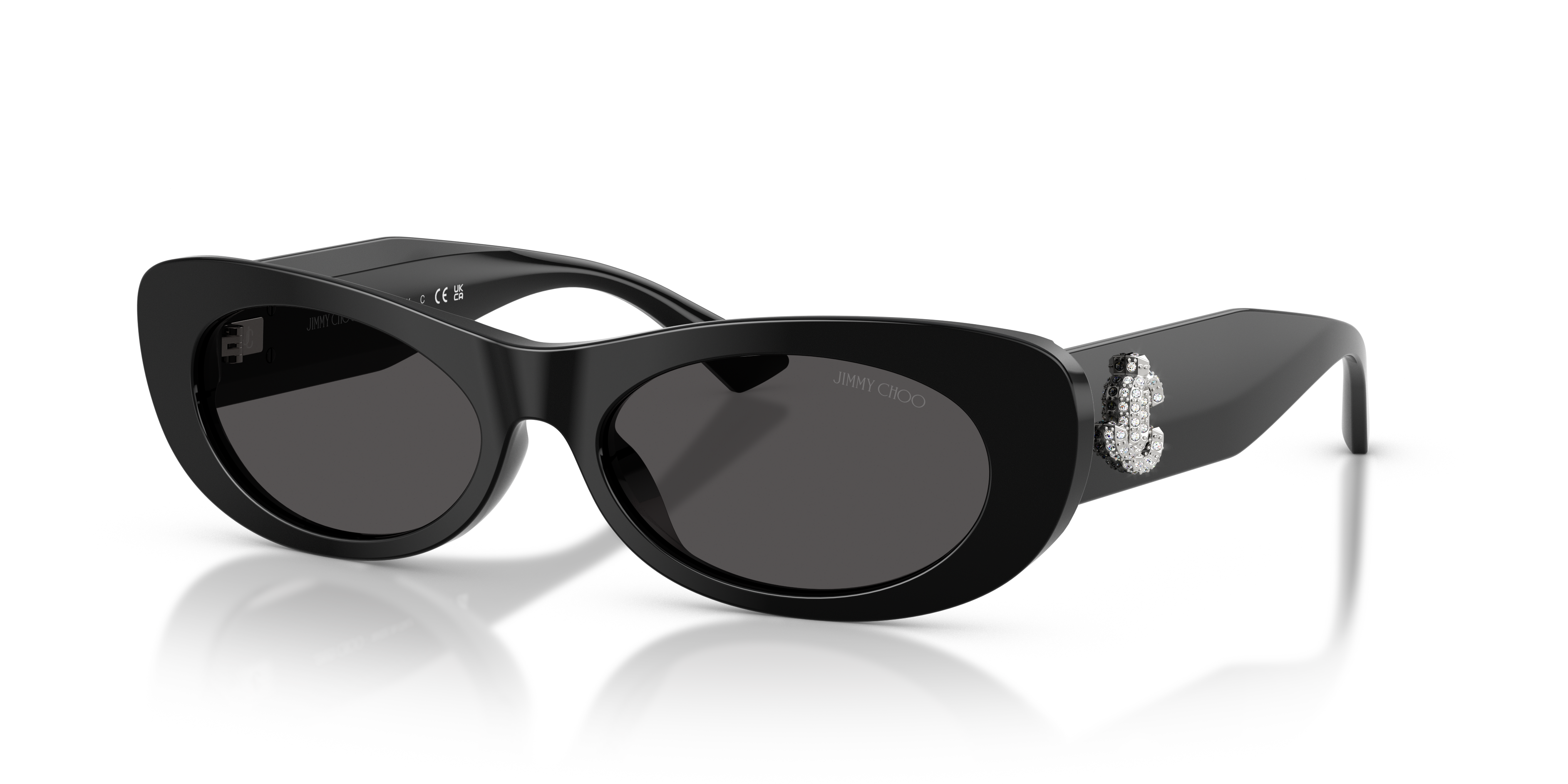 JC5038BU Schwarz AcetatSunglass Frames von B24, Dreiviertelansicht