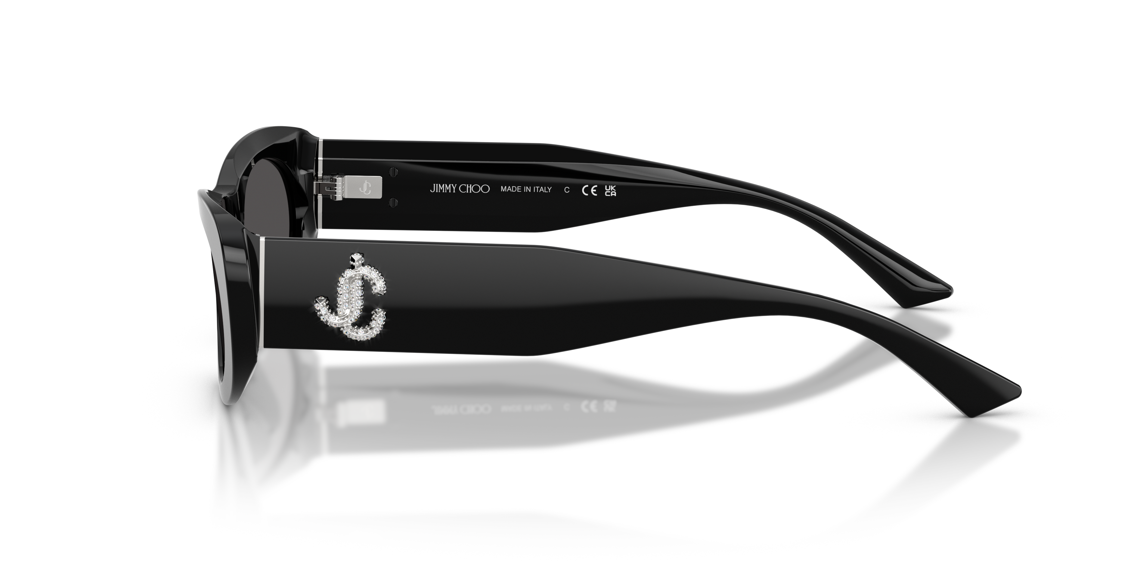 JC5038BU Schwarz AcetatSunglass Frames von B24, Seitenansicht