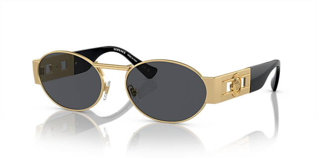 VE2264 Matt Gold MetallSunglass Frames von B24, Dreiviertelansicht