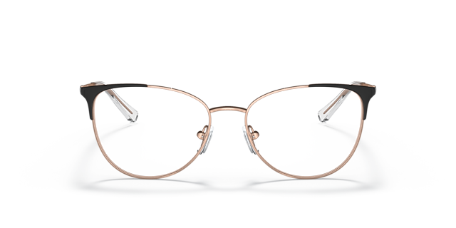 AX1034 Matte Rose Gold And Black MetaalEyeglass Frames van B24, Vooraanzicht