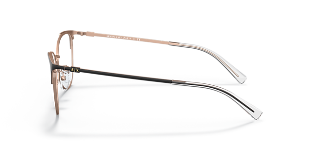 AX1034 Matte Rose Gold And Black MetaalEyeglass Frames van B24, Zijaanzicht