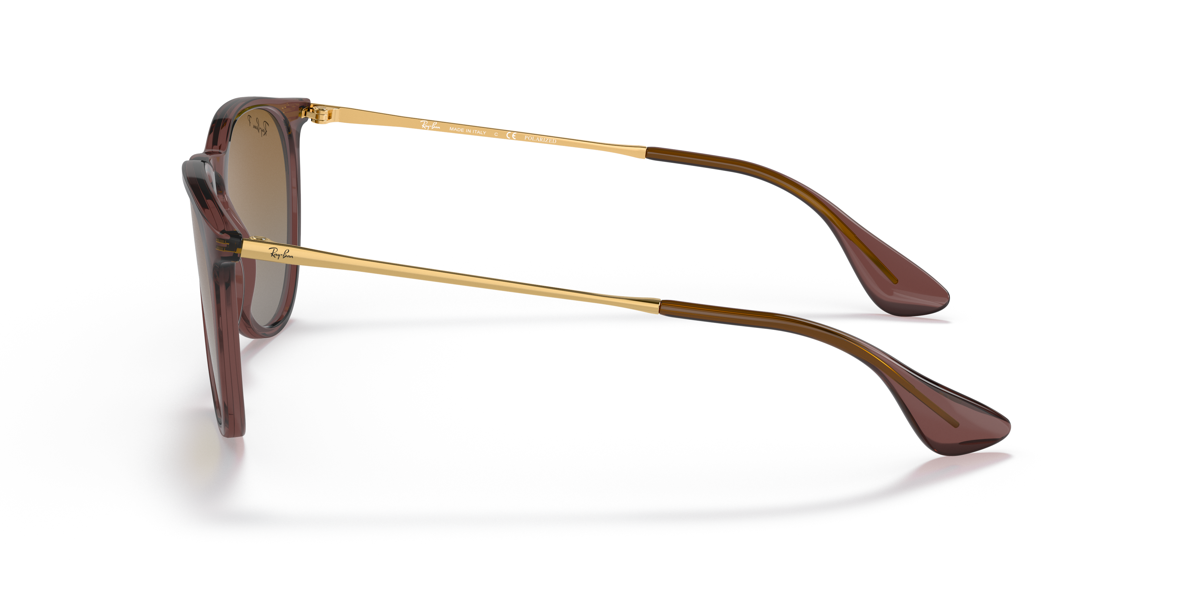 RB4171 Transparant donkerbruin KunststofSunglass Frames van B24, Zijaanzicht