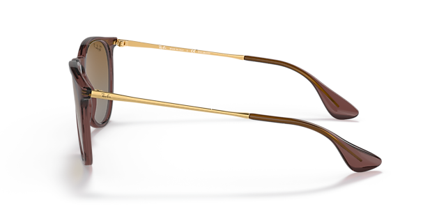 RB4171 Transparant donkerbruin KunststofSunglass Frames van B24, Zijaanzicht