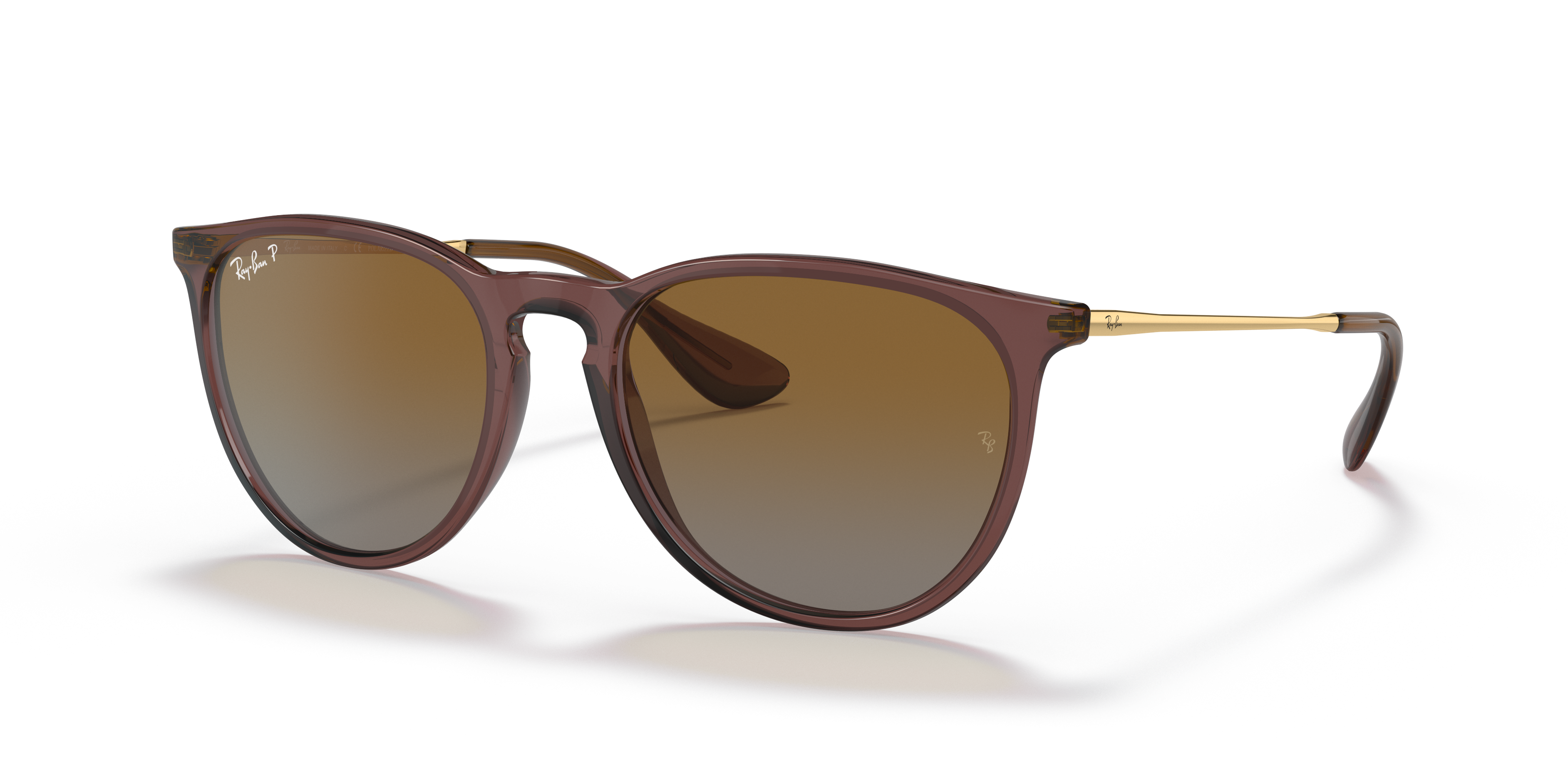 RB4171 Transparant donkerbruin KunststofSunglass Frames van B24, Hoekweergave