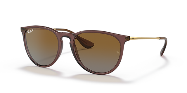 RB4171 Transparant donkerbruin KunststofSunglass Frames van B24, Hoekweergave