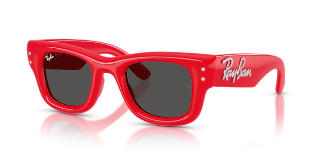 RB4940B Red & Strass KunststoffSunglass Frames von B24, Dreiviertelansicht
