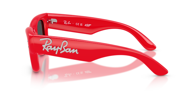 RB4940B Red & Strass KunststoffSunglass Frames von B24, Seitenansicht