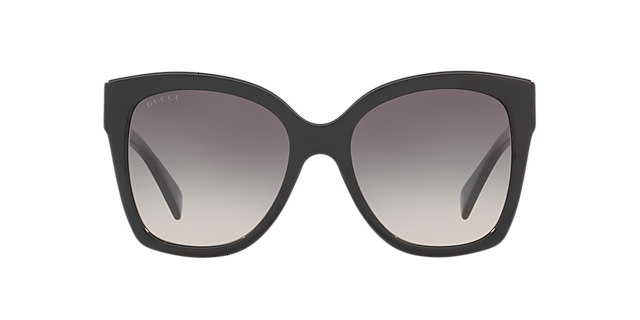 GG0459S Zwart glanzend AcetaatSunglass Frames van B24, Vooraanzicht