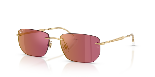 RB3768 Arista goud MetaalSunglass Frames van B24, Hoekweergave