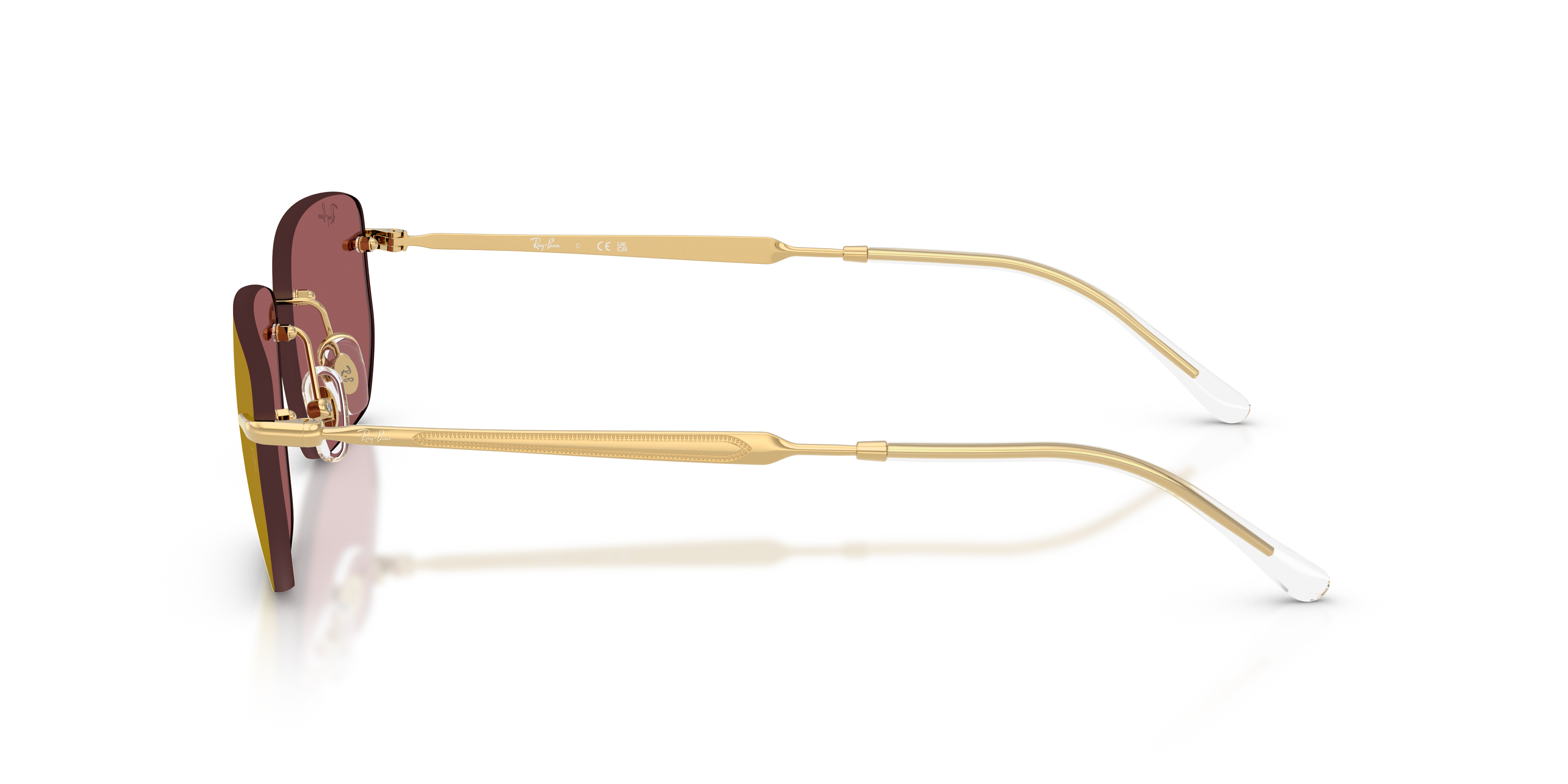 RB3768 Arista goud MetaalSunglass Frames van B24, Zijaanzicht