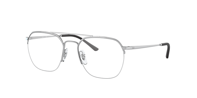 RB6444 Zilver MetaalEyeglass Frames van B24, Hoekweergave