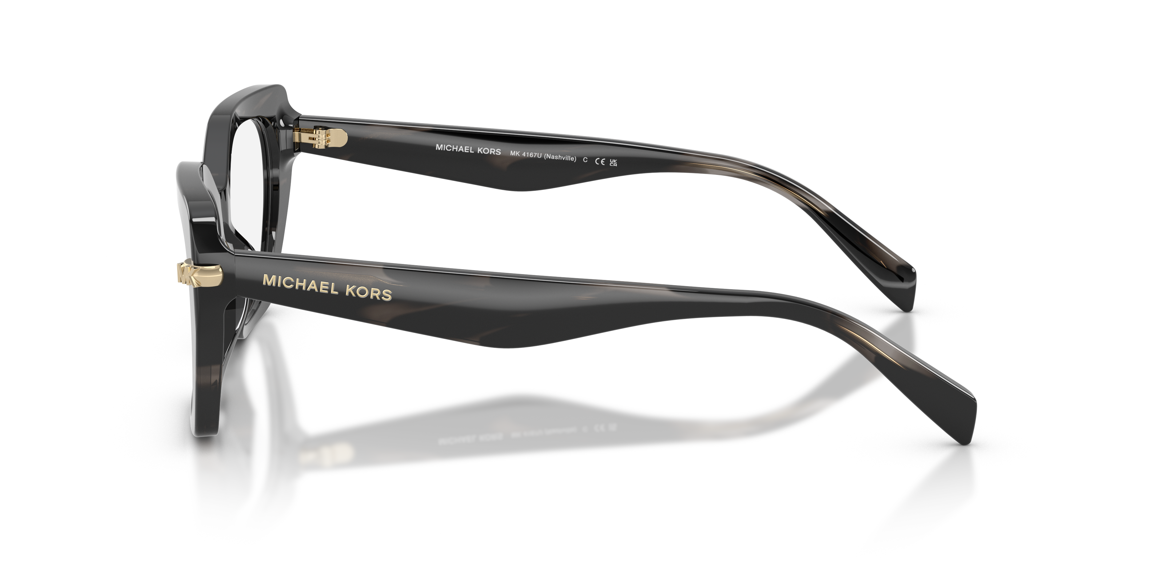 MK4167U Schwarzes Horn AcetatEyeglass Frames von B24, Seitenansicht