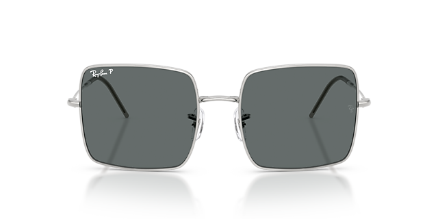 Square 1971 Reverse Silber MetallSunglass Frames von B24, Vorderansicht