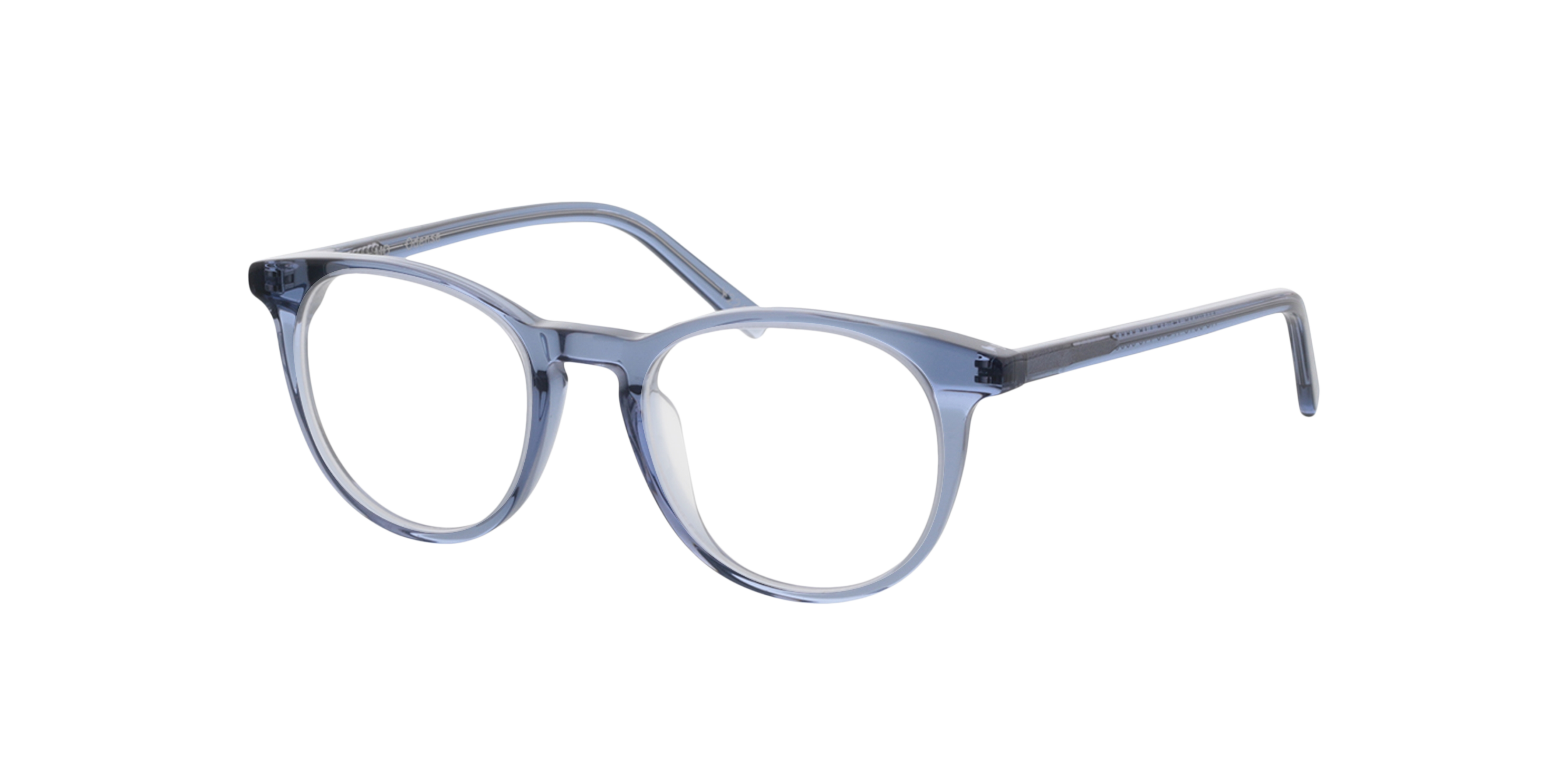Odense Kristallblau AcetatEyeglass Frames von B24, Dreiviertelansicht