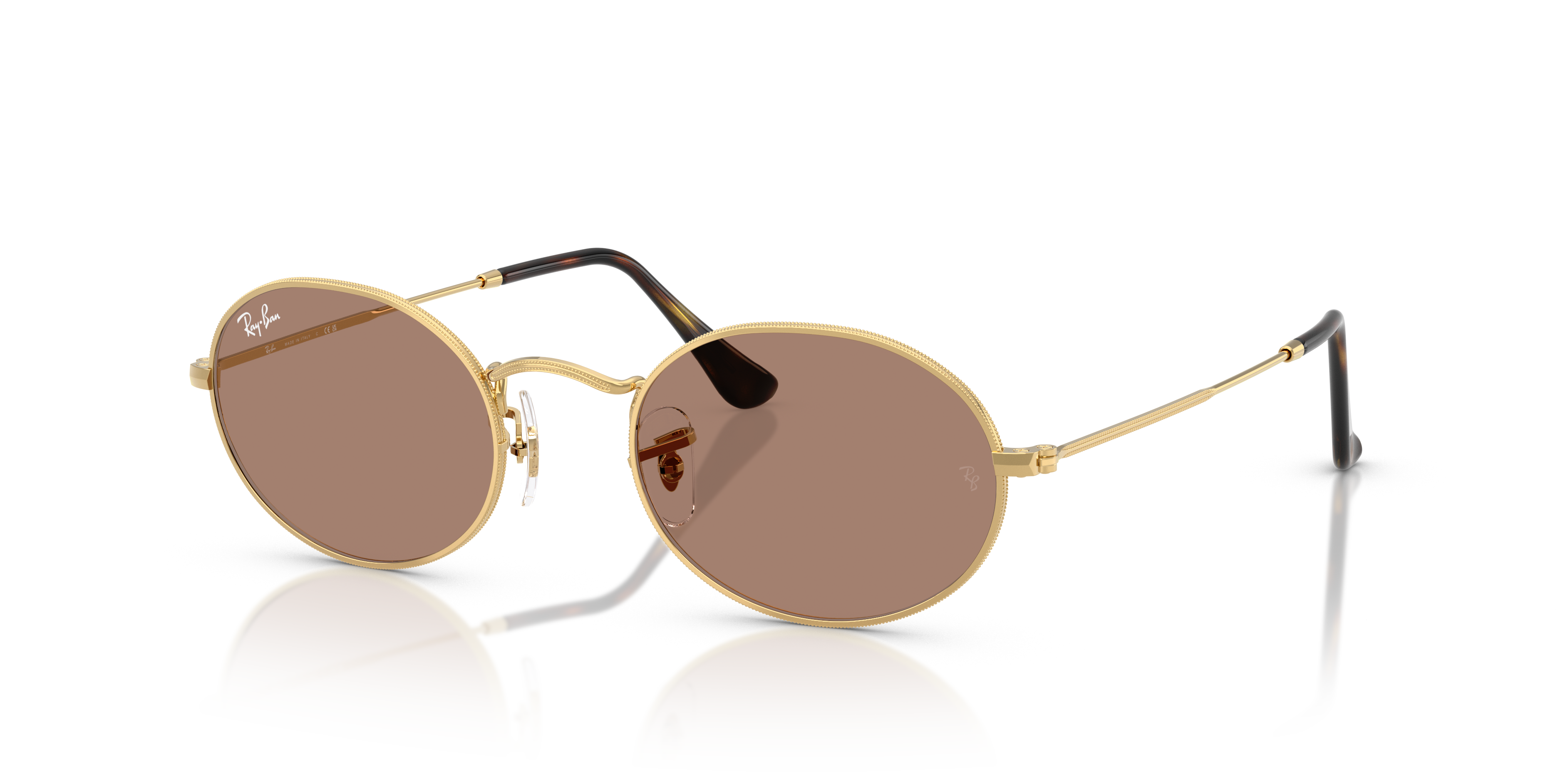 RB3547 Arista Gold MetallSunglass Frames von B24, Dreiviertelansicht