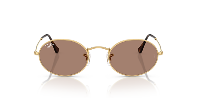Oval Metal Summer Capsule Arista goud MetaalSunglass Frames van B24, Vooraanzicht