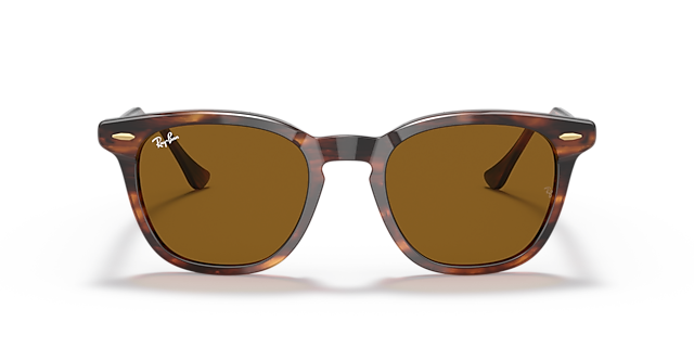 RB2298 Havana gestreept AcetaatSunglass Frames van B24, Vooraanzicht