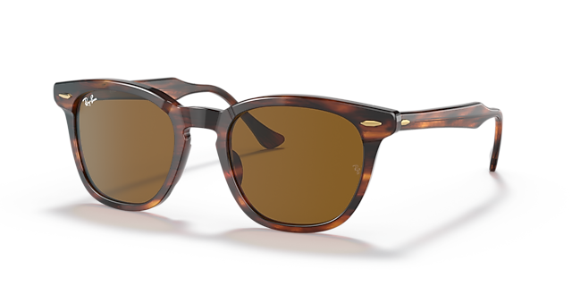 RB2298 Havana gestreept AcetaatSunglass Frames van B24, Hoekweergave
