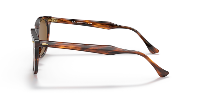 RB2298 Havana gestreept AcetaatSunglass Frames van B24, Zijaanzicht