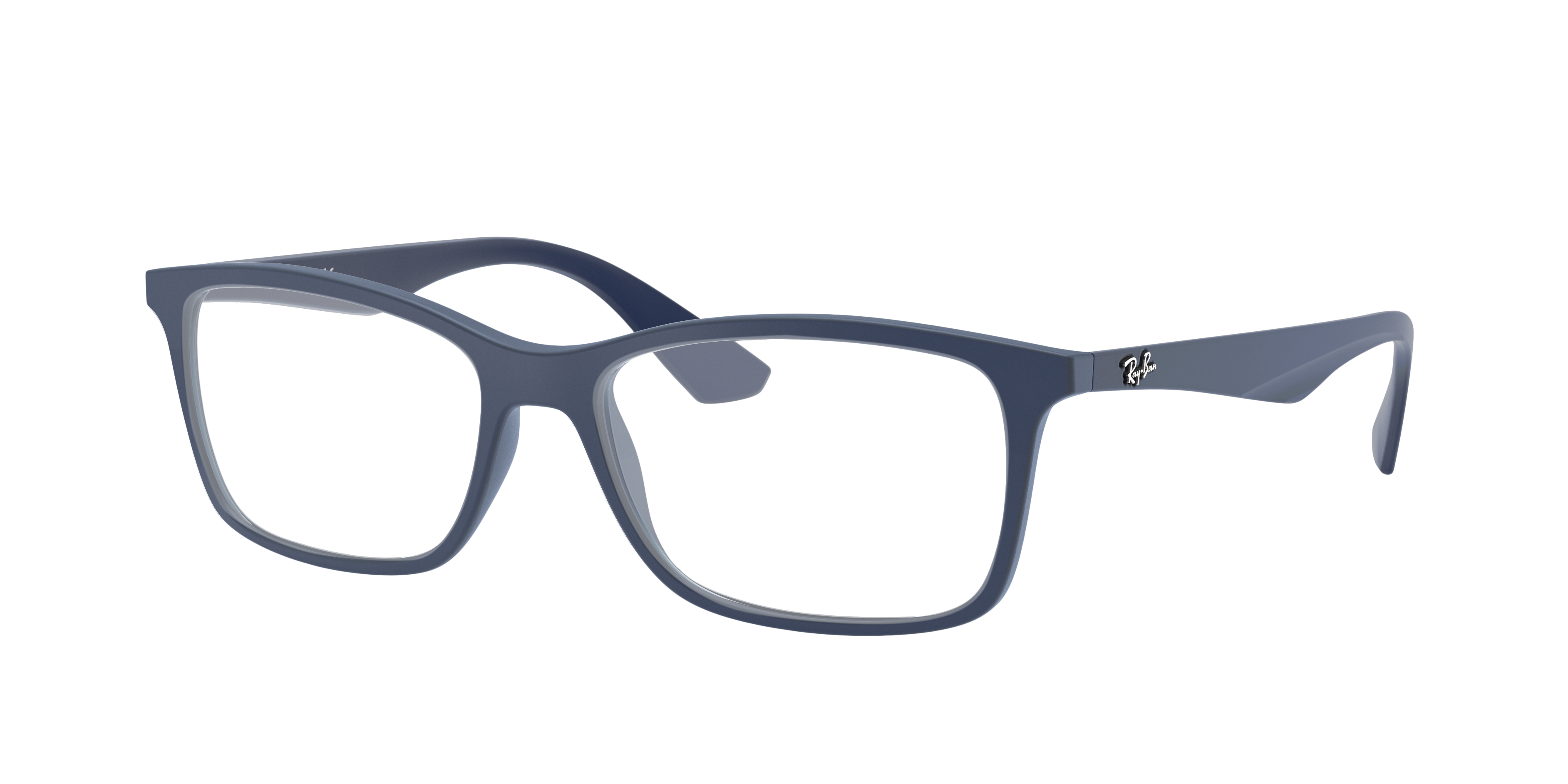 RB7047 Transparant blauw KunststofEyeglass Frames van B24, Hoekweergave