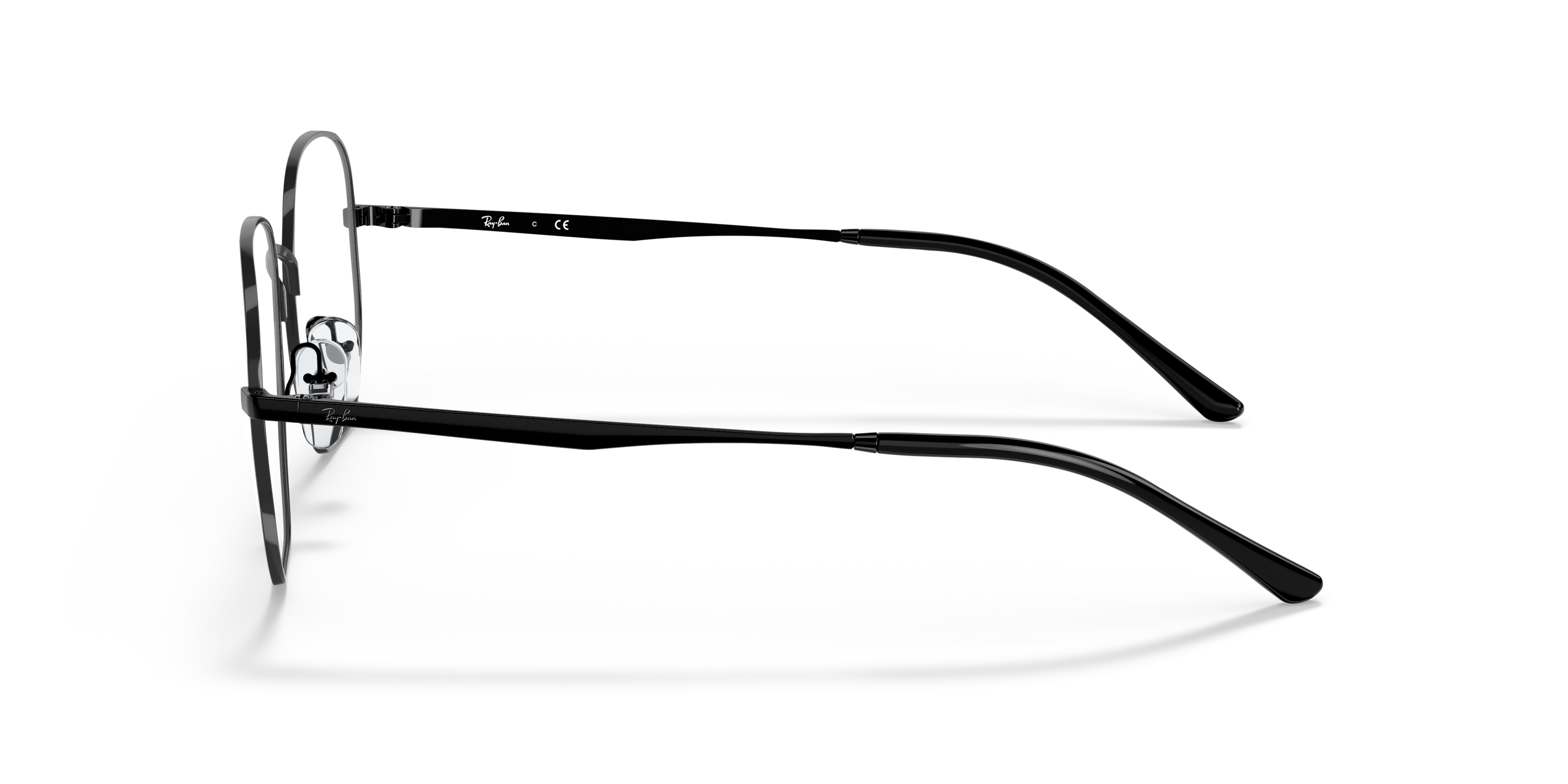 RB3682V Zwart MetaalEyeglass Frames van B24, Zijaanzicht