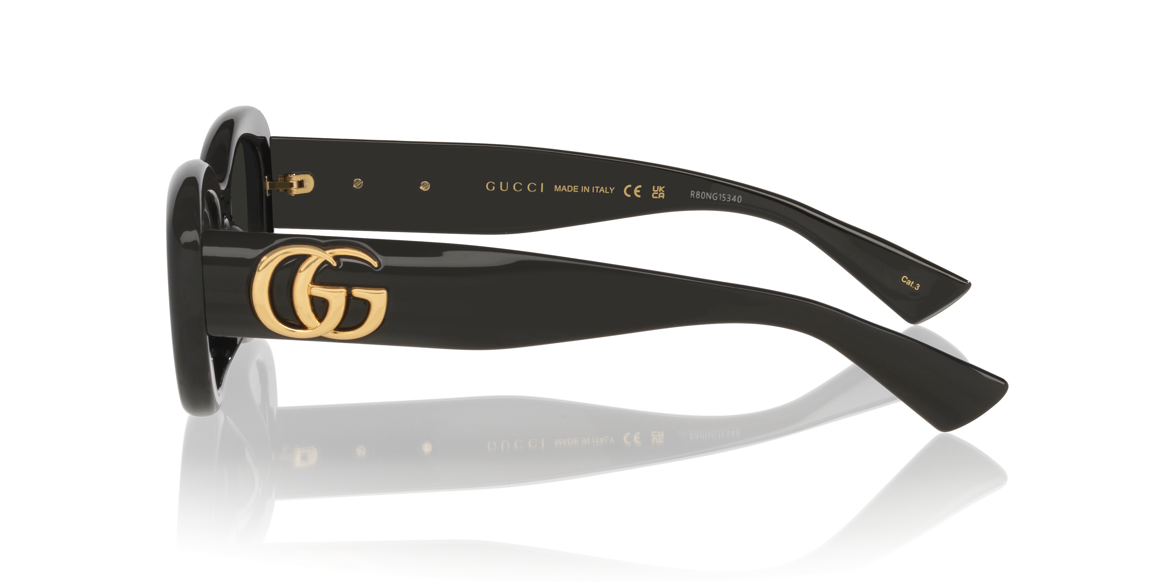 GG1829SK Schwarz KunststoffSunglass Frames von B24, Seitenansicht