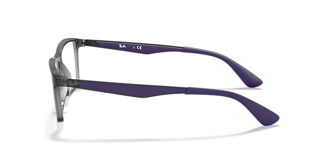 RB7056 Transparant grijs KunststofEyeglass Frames van B24, Zijaanzicht