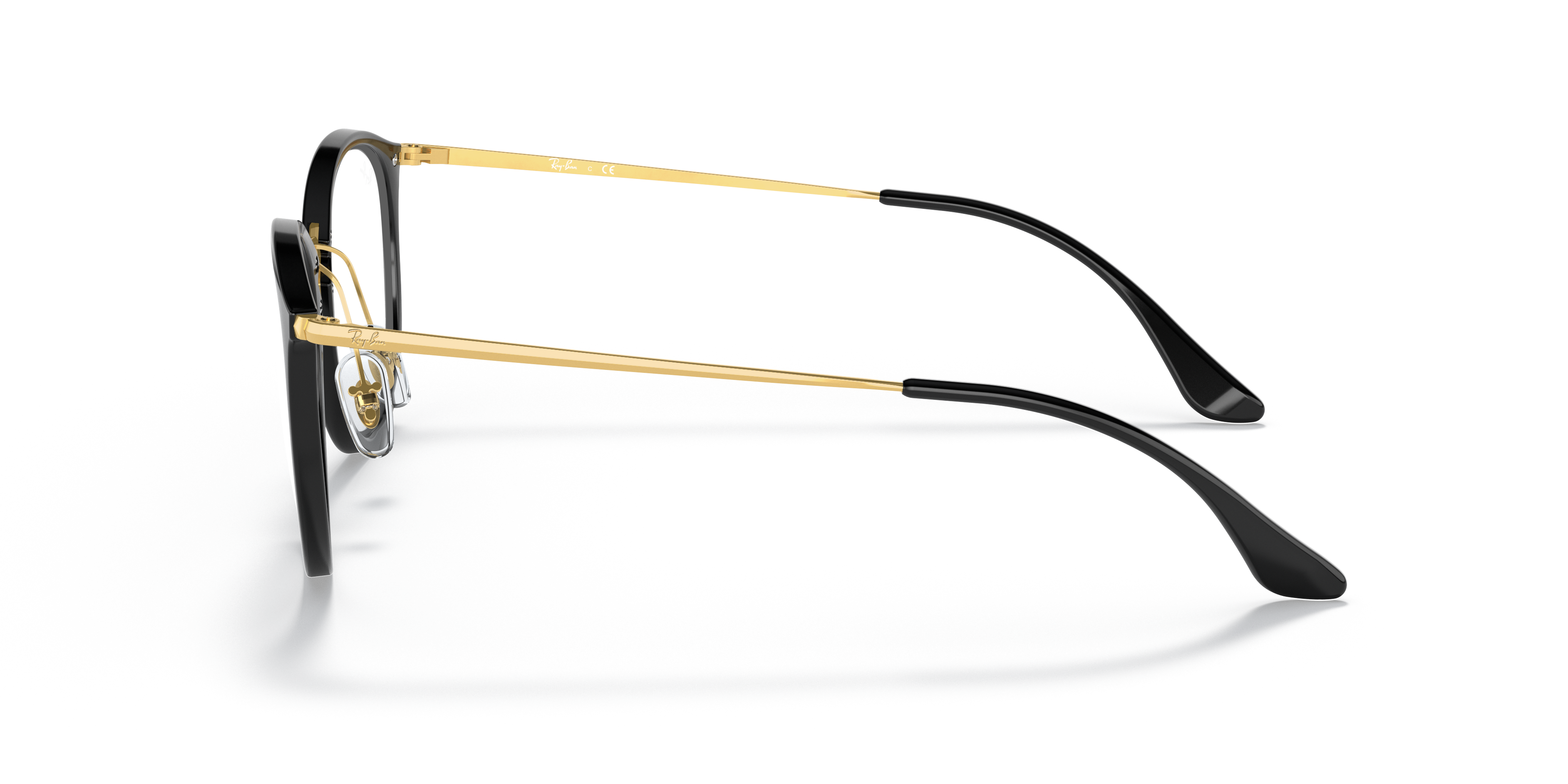 RB7140 Schwarz KunststoffEyeglass Frames von B24, Seitenansicht