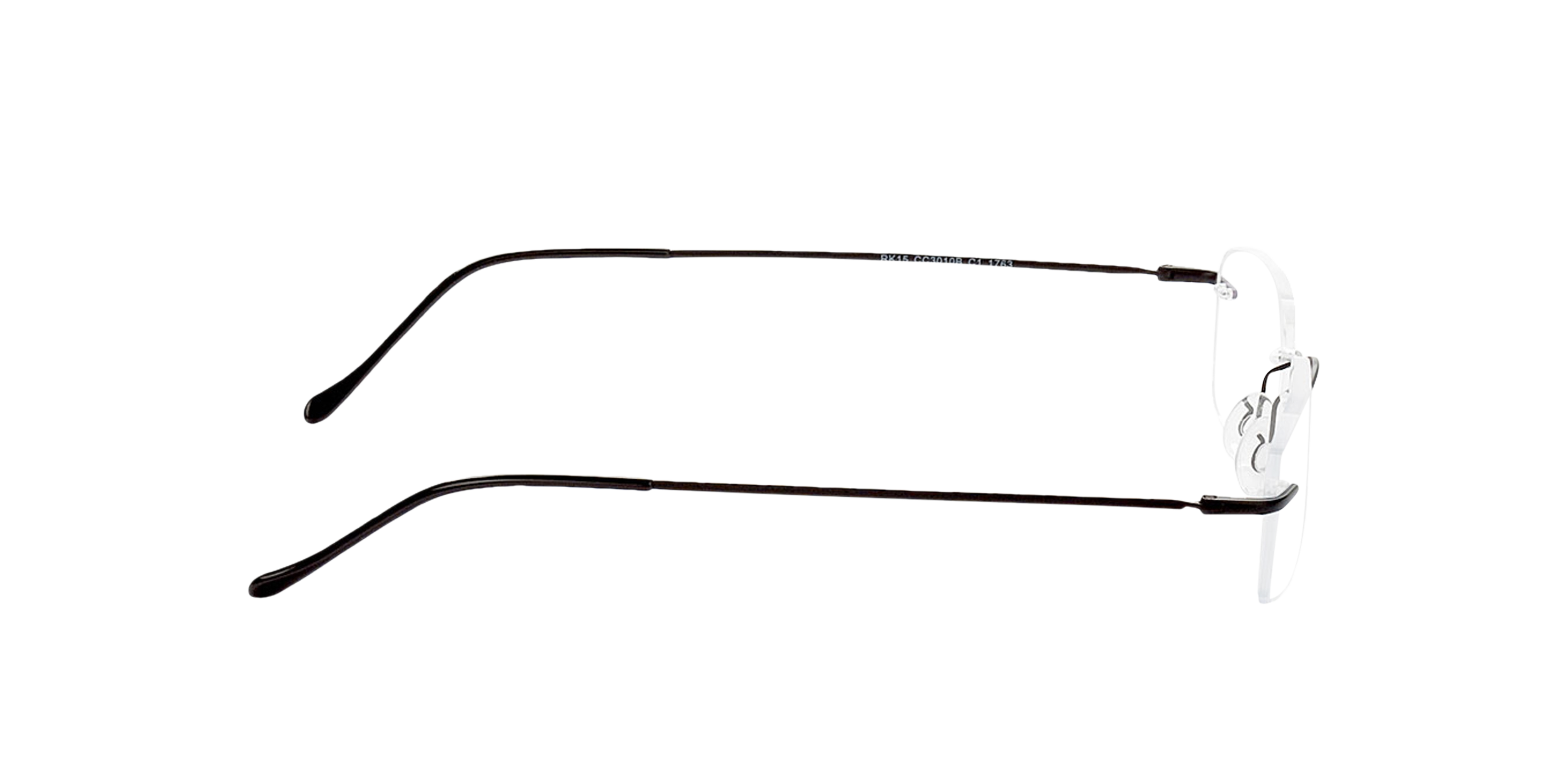 Bendigo Zwart MetaalEyeglass Frames van B24, Zijaanzicht