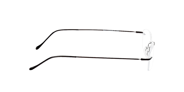 Bendigo Zwart MetaalEyeglass Frames van B24, Zijaanzicht