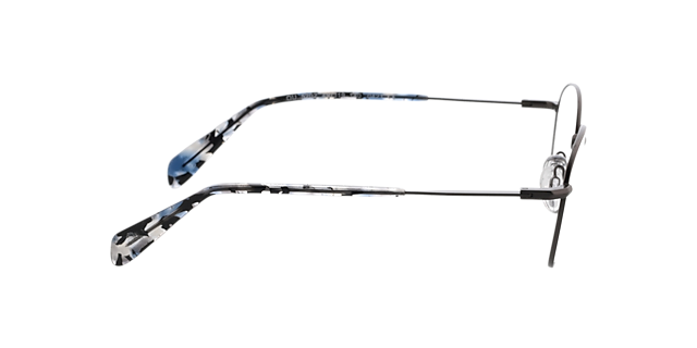 Princeton Matt Gun & Blue Pattern MetallEyeglass Frames von B24, Seitenansicht