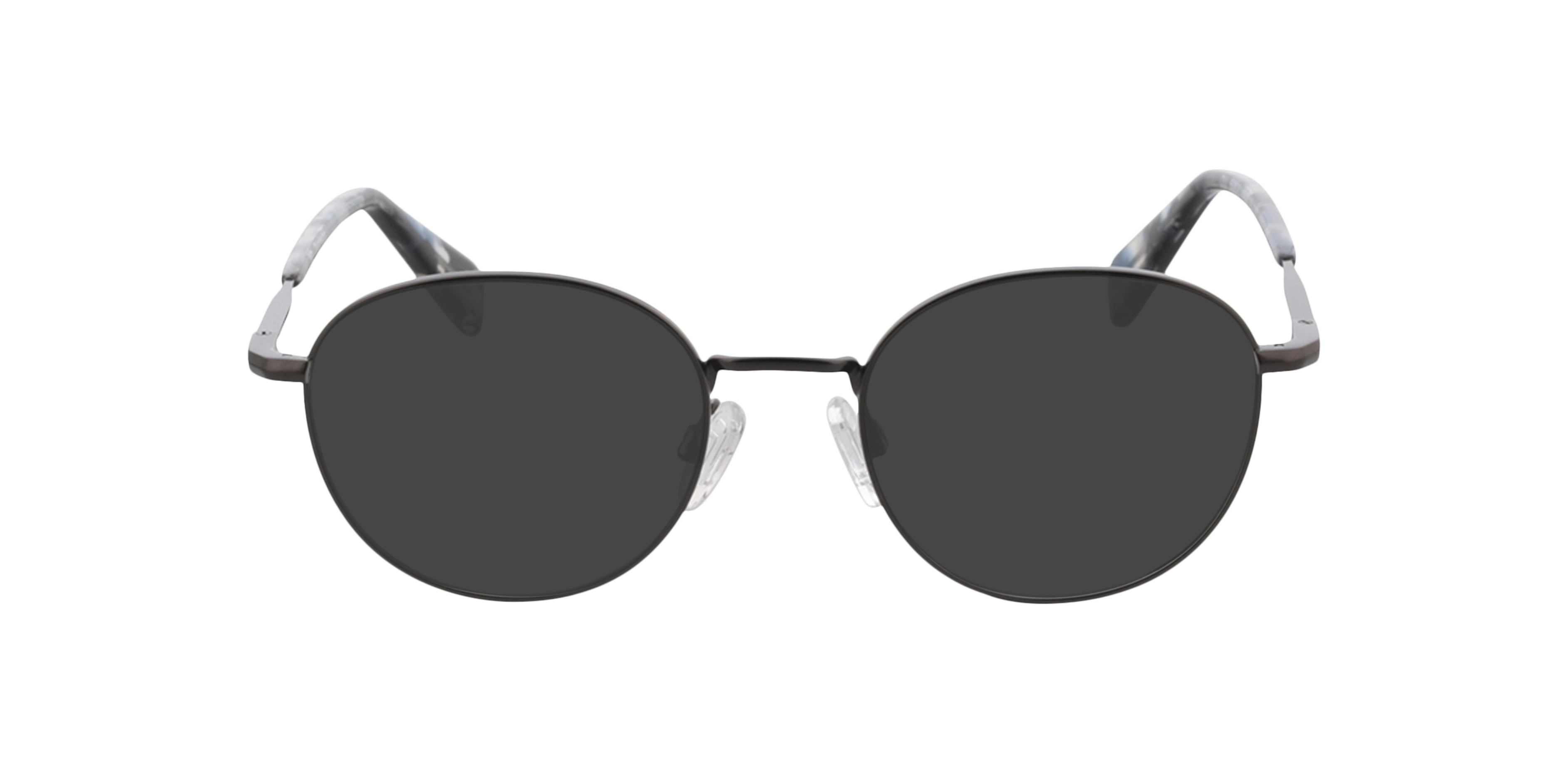 Princeton Mat gunmetal  &  blauw patroon MetaalEyeglass Frames van B24, met getinte lenzen