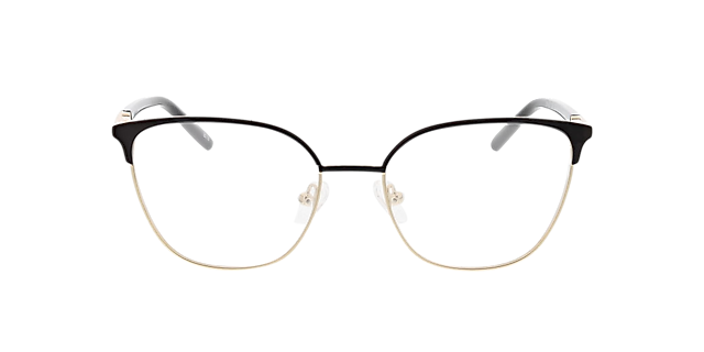 Emma Zwart & goud MetaalEyeglass Frames van B24, Vooraanzicht