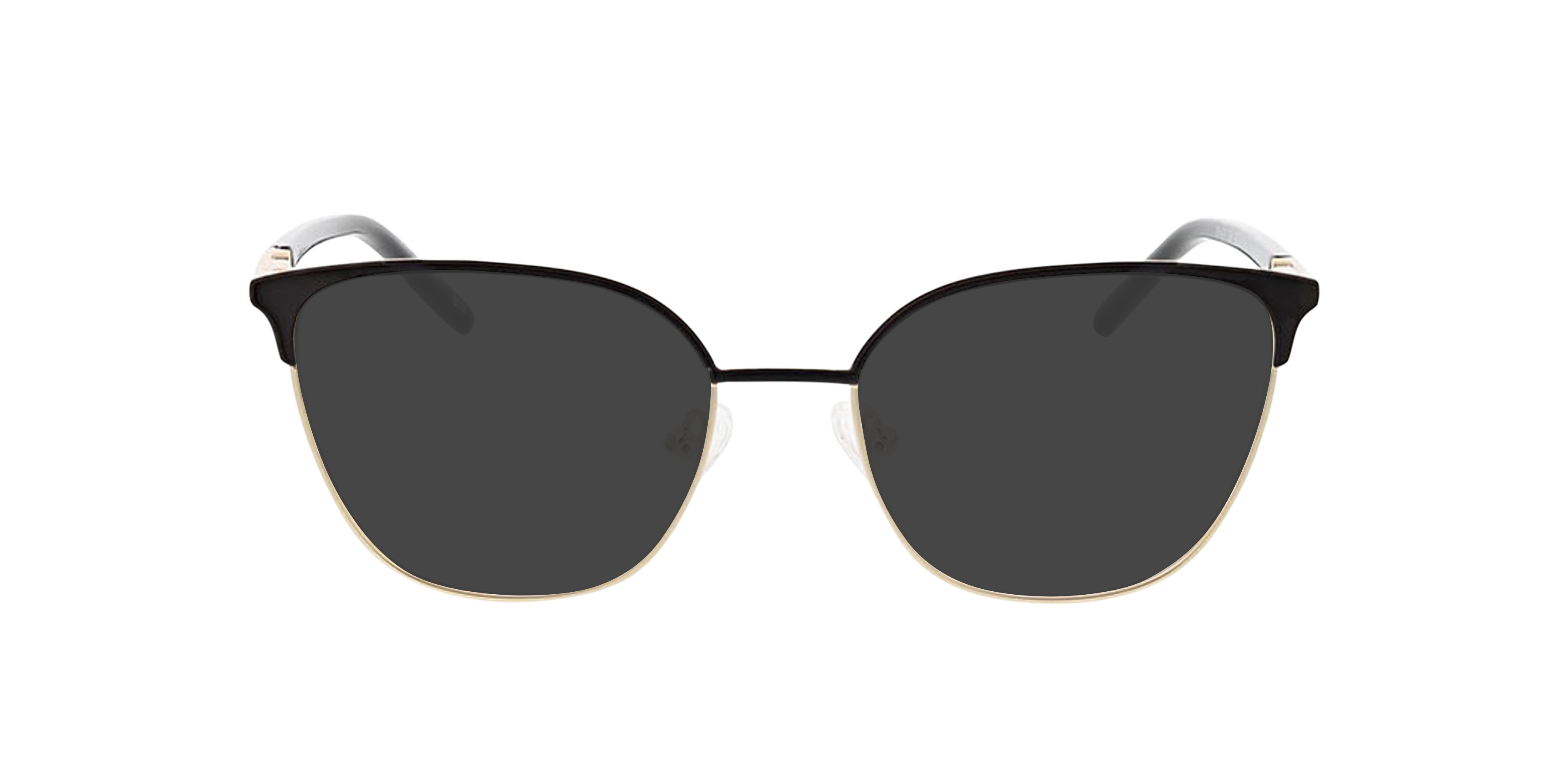 Emma Zwart & goud MetaalEyeglass Frames van B24, met getinte lenzen